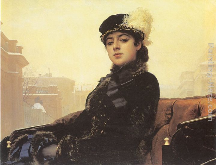 Portrait of a Woman painting - Ivan Nikolaevich Kramskoy Portrait of a Woman art painting